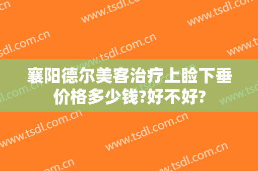 襄阳德尔美客治疗上睑下垂价格多少钱?好不好?