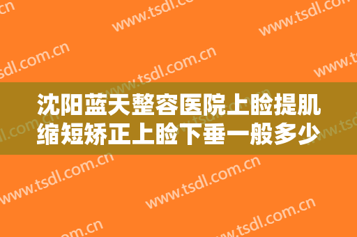 沈阳蓝天整容医院上睑提肌缩短矫正上睑下垂一般多少钱?效果怎么样?