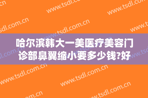 哈尔滨韩大一美医疗美容门诊部鼻翼缩小要多少钱?好不好?(哈尔滨医大一院美容整形)