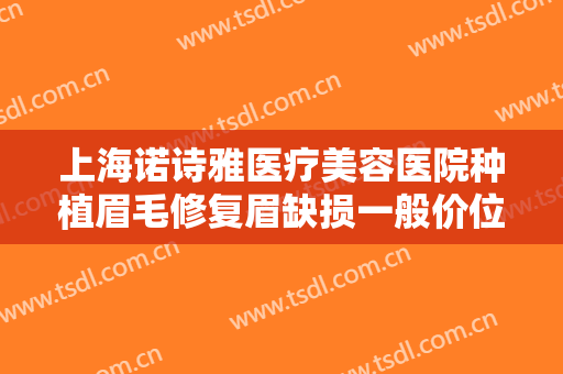 上海诺诗雅医疗美容医院种植眉毛修复眉缺损一般价位是多少?靠谱吗?