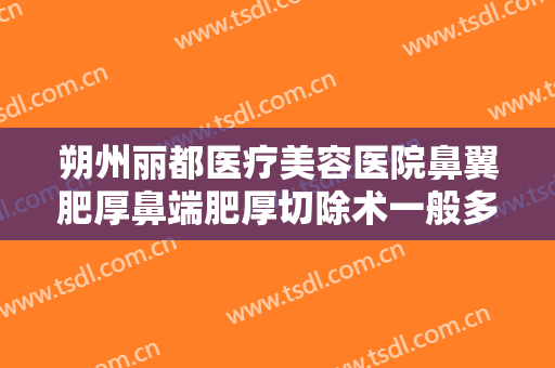 朔州丽都医疗美容医院鼻翼肥厚鼻端肥厚切除术一般多少费用?好不好?