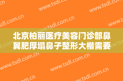 北京柏丽医疗美容门诊部鼻翼肥厚塌鼻子整形大楷需要多少钱?怎么样?