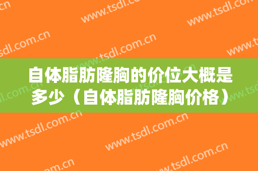 自体脂肪隆胸的价位大概是多少（自体脂肪隆胸价格）(自体脂肪隆胸价格大约是多少)