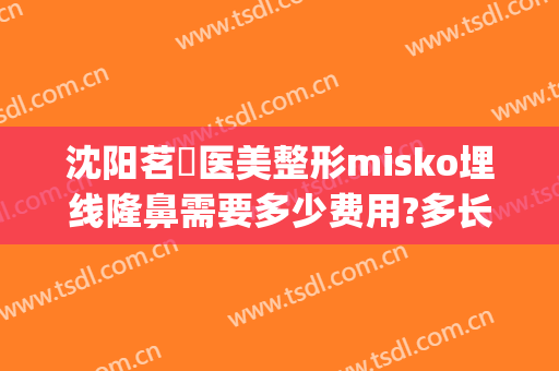 沈阳茗湲医美整形misko埋线隆鼻需要多少费用?多长时间恢复?(沈阳茗湲医美怎么样)