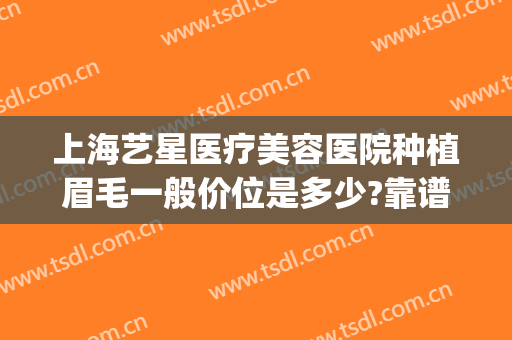 上海艺星医疗美容医院种植眉毛一般价位是多少?靠谱吗?(艺星美容整形双眼皮多少钱)