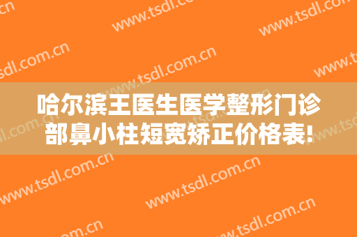 哈尔滨王医生医学整形门诊部鼻小柱短宽矫正价格表!靠谱吗?
