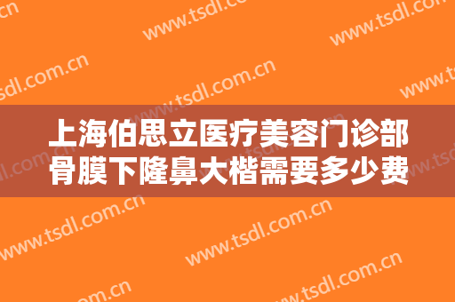 上海伯思立医疗美容门诊部骨膜下隆鼻大楷需要多少费用?多长时间恢复?