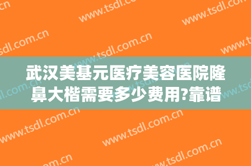 武汉美基元医疗美容医院隆鼻大楷需要多少费用?靠谱吗?(武汉美基元整容医院)