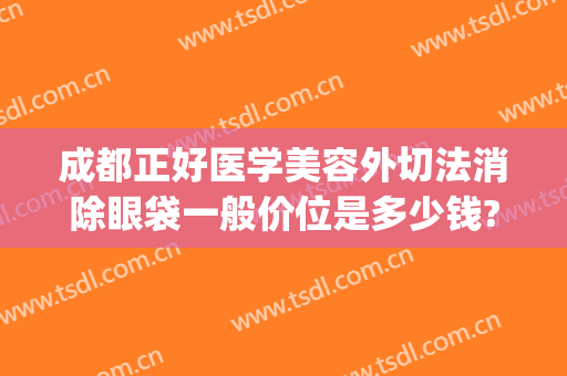 成都正好医学美容外切法消除眼袋一般价位是多少钱?好不好?(成都外切眼袋最好的医生)