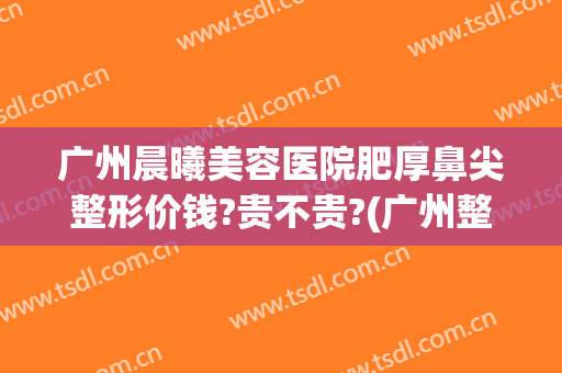 广州晨曦美容医院肥厚鼻尖整形价钱?贵不贵?(广州整容鼻子价格)
