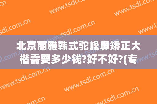 北京丽雅韩式驼峰鼻矫正大楷需要多少钱?好不好?(专业矫正驼峰鼻的医院)
