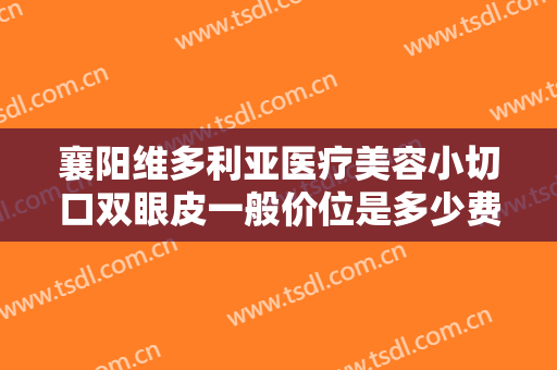 襄阳维多利亚医疗美容小切口双眼皮一般价位是多少费用?效果怎么样?