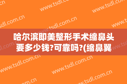 哈尔滨即美整形手术缩鼻头要多少钱?可靠吗?(缩鼻翼手术价格多少)