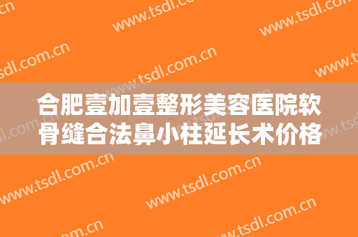 合肥壹加壹整形美容医院软骨缝合法鼻小柱延长术价格多少钱?效果怎么样?