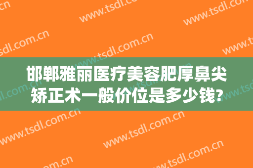 邯郸雅丽医疗美容肥厚鼻尖矫正术一般价位是多少钱?靠谱吗?(邯郸雅丽整形医院)