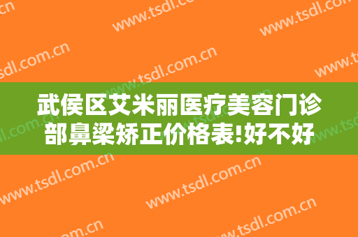 武侯区艾米丽医疗美容门诊部鼻梁矫正价格表!好不好?