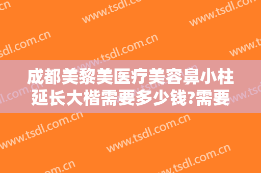 成都美黎美医疗美容鼻小柱延长大楷需要多少钱?需要多久恢复?