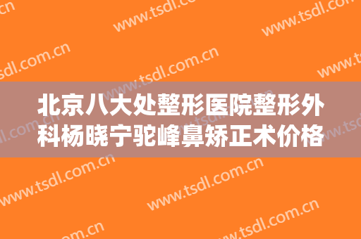 北京八大处整形医院整形外科杨晓宁驼峰鼻矫正术价格表!靠谱吗?(北京八大处鼻整形医生)