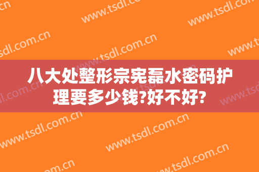 八大处整形宗宪磊水密码护理要多少钱?好不好?