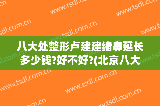八大处整形卢建建缩鼻延长多少钱?好不好?(北京八大处整鼻子大概多少钱)