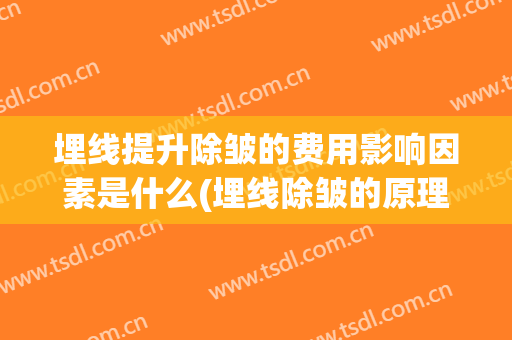 埋线提升除皱的费用影响因素是什么(埋线除皱的原理是什么)