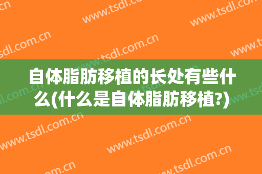 自体脂肪移植的长处有些什么(什么是自体脂肪移植?)