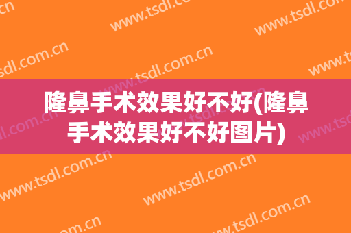 隆鼻手术效果好不好(隆鼻手术效果好不好图片)
