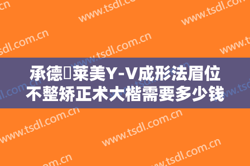 承德玥莱美Y-V成形法眉位不整矫正术大楷需要多少钱?需要多久恢复?