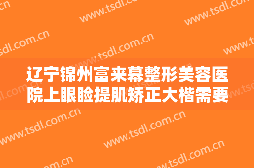 辽宁锦州富来幕整形美容医院上眼睑提肌矫正大楷需要多少费用?有哪些优势?