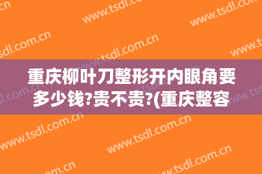 重庆柳叶刀整形开内眼角要多少钱?贵不贵?(重庆整容开眼角多少钱)