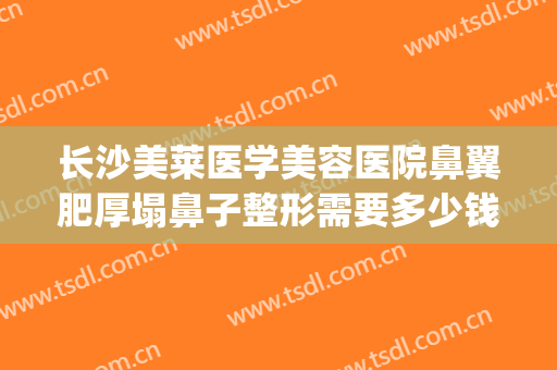 长沙美莱医学美容医院鼻翼肥厚塌鼻子整形需要多少钱?好不好?(鼻翼大整形多少钱)