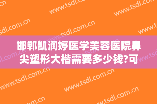 邯郸凯润婷医学美容医院鼻尖塑形大楷需要多少钱?可靠吗?(邯郸凯润婷整形美容医院)