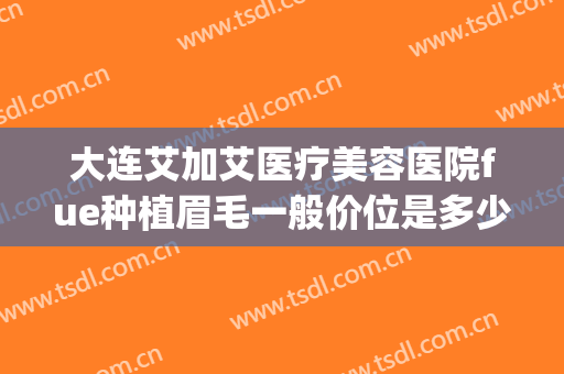 大连艾加艾医疗美容医院fue种植眉毛一般价位是多少钱?有哪些优势?(大连种植眉毛哪家好)