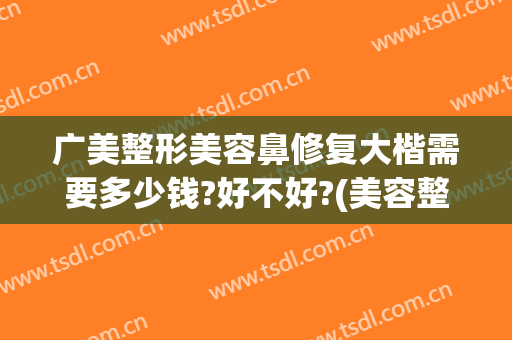 广美整形美容鼻修复大楷需要多少钱?好不好?(美容整形鼻子要多少钱)
