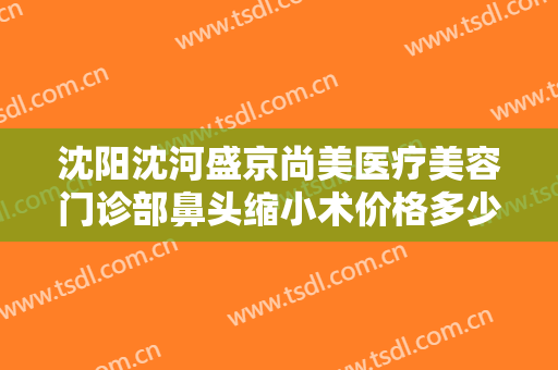 沈阳沈河盛京尚美医疗美容门诊部鼻头缩小术价格多少钱?需要多久恢复?