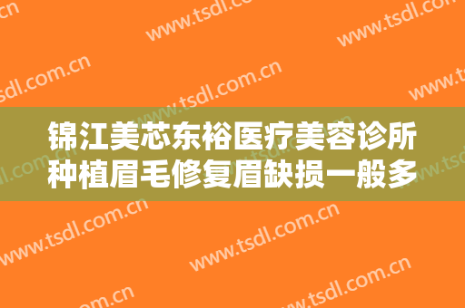 锦江美芯东裕医疗美容诊所种植眉毛修复眉缺损一般多少钱?有哪些优势?