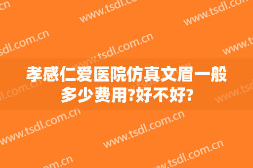 孝感仁爱医院仿真文眉一般多少费用?好不好?