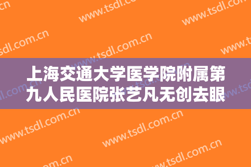 上海交通大学医学院附属第九人民医院张艺凡无创去眼袋价格?需要多久恢复?