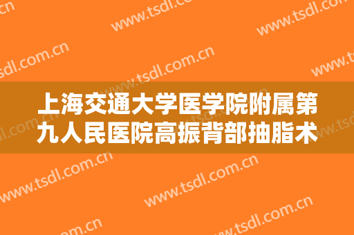 上海交通大学医学院附属第九人民医院高振背部抽脂术价格?好不好?