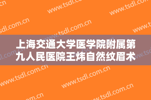 上海交通大学医学院附属第九人民医院王炜自然纹眉术什么价格?可靠吗?