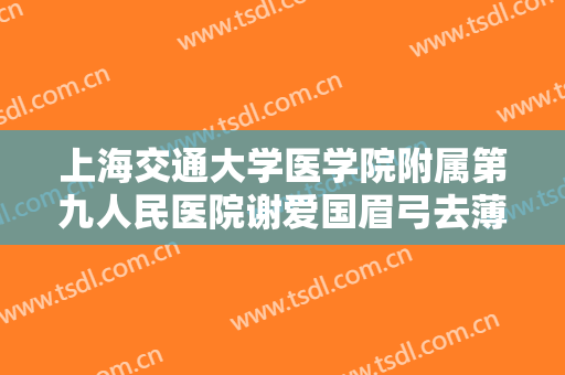 上海交通大学医学院附属第九人民医院谢爱国眉弓去薄术一般价位是多少?贵不贵?