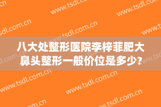 八大处整形医院李梓菲肥大鼻头整形一般价位是多少?贵不贵?(整形医院整鼻子多少钱)