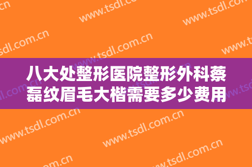 八大处整形医院整形外科蔡磊纹眉毛大楷需要多少费用?需要多久恢复?