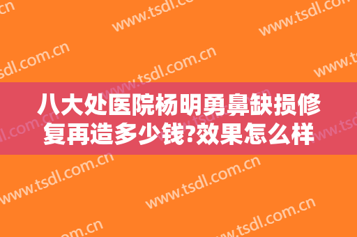 八大处医院杨明勇鼻缺损修复再造多少钱?效果怎么样?