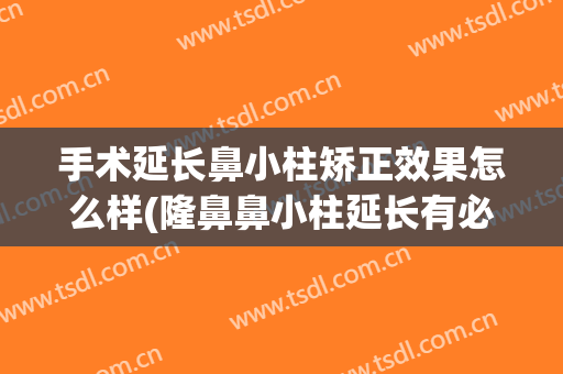 手术延长鼻小柱矫正效果怎么样(隆鼻鼻小柱延长有必要吗)