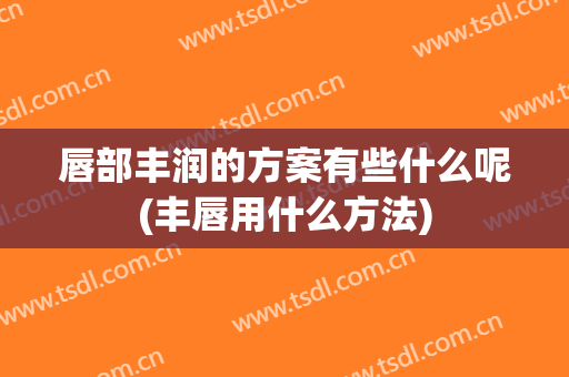 唇部丰润的方案有些什么呢(丰唇用什么方法)