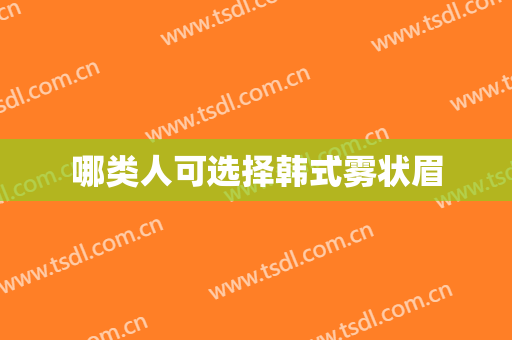 哪类人可选择韩式雾状眉