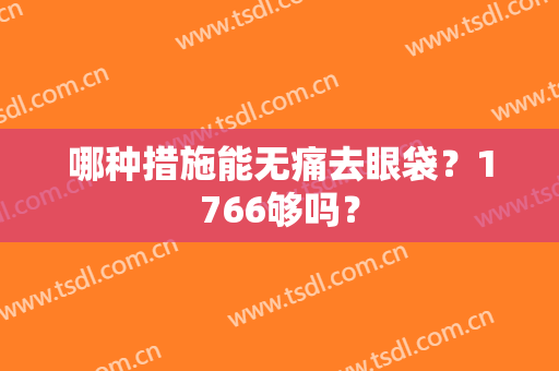 哪种措施能无痛去眼袋？1766够吗？