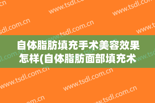 自体脂肪填充手术美容效果怎样(自体脂肪面部填充术)