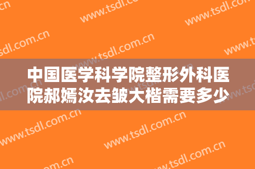 中国医学科学院整形外科医院郝嫣汝去皱大楷需要多少钱?有哪些优势?
